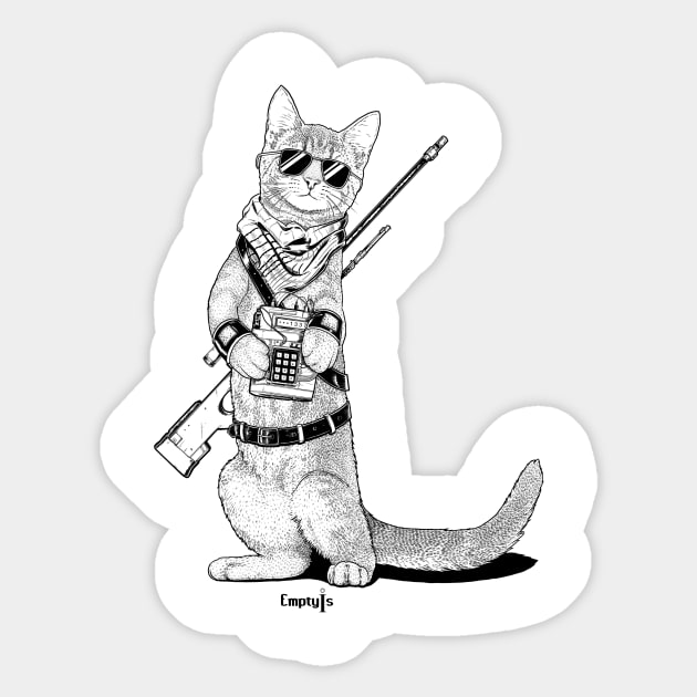 T-Cat Sticker by EmptyIs